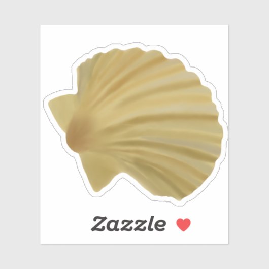 Sticker Coquillage de couleur sable (Feuille)