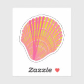 Sticker Coquillage de couleur vive (Feuille)