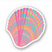 Sticker Coquillage de couleur vive (Devant)