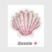 Sticker Coquillage d'invertébrés roses (Feuille)