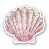 Sticker Coquillage d'invertébrés roses (Devant)