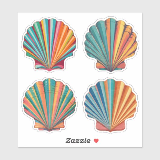 Sticker Coquillage Kaleidoscope (Feuille)