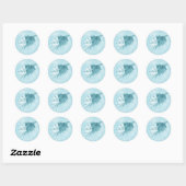 Sticker Coquillages De Mariage De Plage (Bleu) (Feuille)