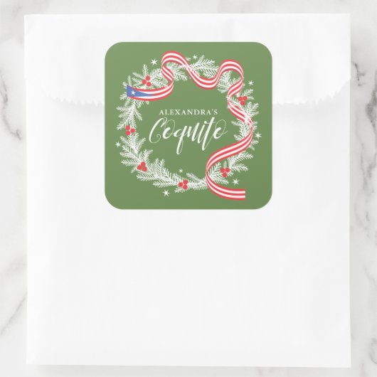 Sticker Coquito Christmas Wreath (Sac)