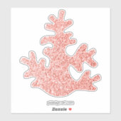 Sticker Corail rose clair pétillant parties scintillant bl (Feuille)
