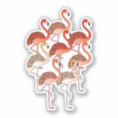 Sticker Coral Color Flamingos (Devant)