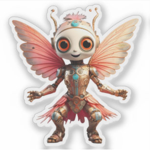 Sticker Coral Gold Mignon Robot Danseur Pixie