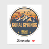Sticker Coral Springs, Floride (Feuille)