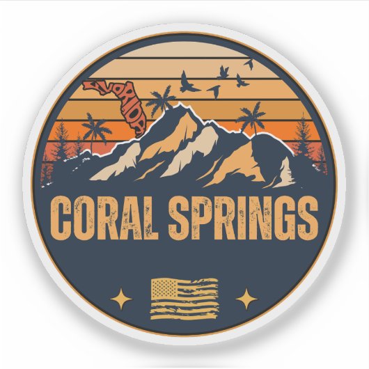 Sticker Coral Springs, Floride (Devant)
