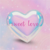 Sticker corazón rosa dulce amor  (Devant)