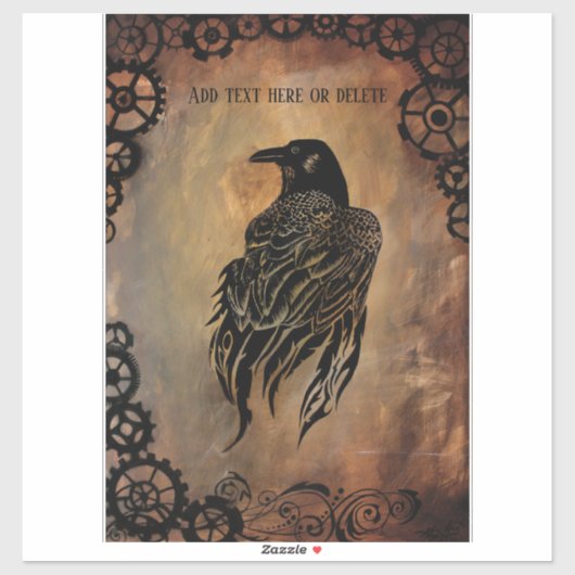 Sticker Corbeau (Feuille)