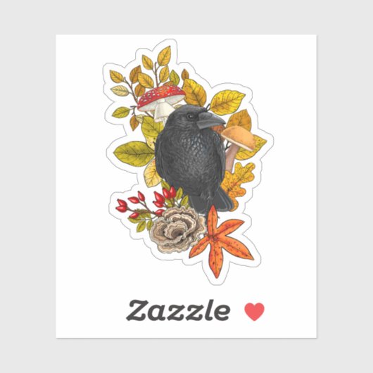 Sticker Corbeau (Feuille)
