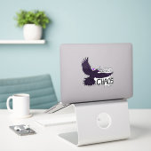 Sticker Corbeau du Chaos (Ordinateur portable sur le bureau)