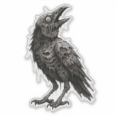 Sticker Corbeau zombie (Devant)