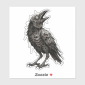 Sticker Corbeau zombie (Feuille)