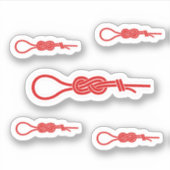 Sticker Corde d'escalade de roche figure 8 noeud (Devant)