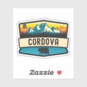 Sticker Cordova, Alaska (Feuille)