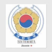 Sticker Corée du Sud Emblème national patriotique (Feuille)