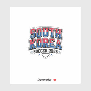 Sticker Corée du Sud Football 2026 Football Gras Typogr Pa
