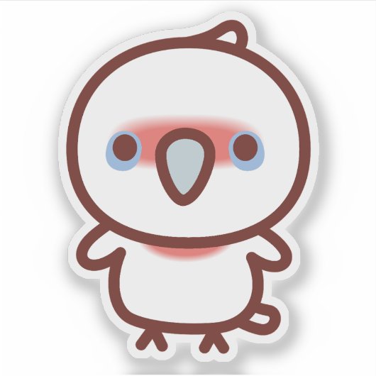 Sticker Corella à long bec (Devant)