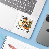 Sticker corgi halloween costuen (Ordinateur portable avec iPhone)