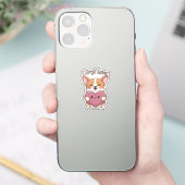 Sticker Corgi Love (Téléphone)