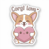 Sticker Corgi Love (Recto)