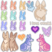 Sticker Corgi Love (Devant)