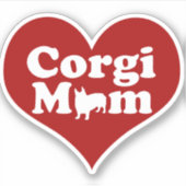Sticker Corgi Maman Coeur (Devant)