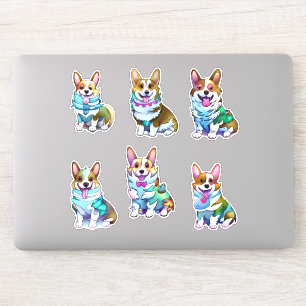 Sticker Corgi orange mignon pour une humeur positive