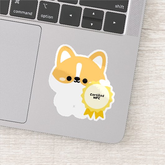 Sticker Corgi PNJ certifié (Détail)