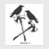 Sticker Corneilles et axes nordiques (Feuille)