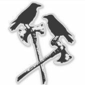 Sticker Corneilles et axes nordiques (Devant)