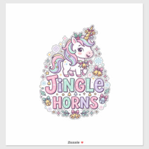 Sticker Cornes de clochettes de licorne Vêtements charmant