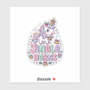 Sticker Cornes de clochettes de licorne Vêtements charmant