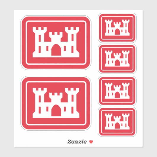 Sticker Corps des ingénieurs américains DOD Military (Feuille)
