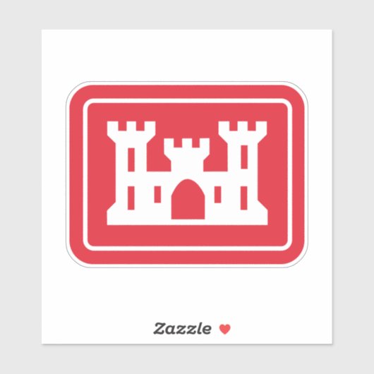 Sticker Corps des ingénieurs américains DOD Military (Feuille)