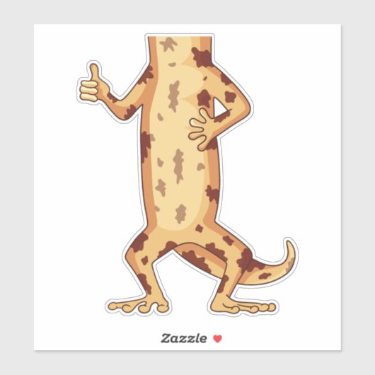 STICKER CORPS GECKO CRÉÉ (Feuille)
