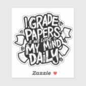 Sticker Correction de Copies au Quotidien Perte de Raison (Feuille)