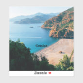 Sticker Corse, île méditerranéenne, (Feuille)
