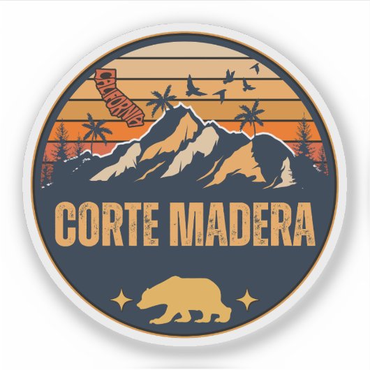 Sticker Corte Madera, Californie (Devant)