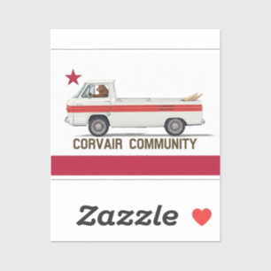 Sticker Corvair Community California Rampy Flag