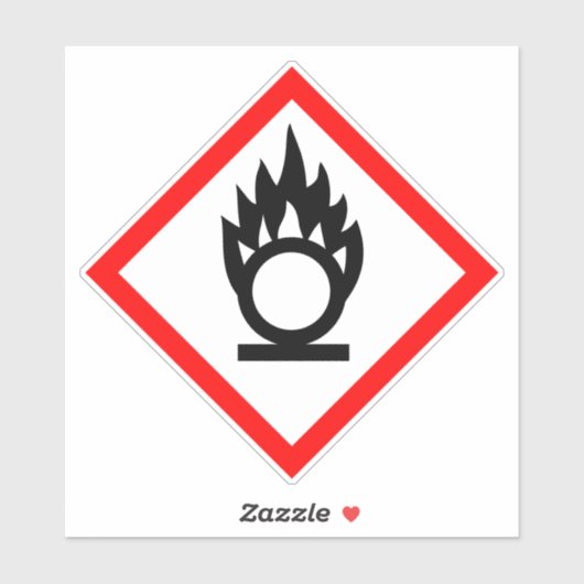 Sticker COSHH comburant (Feuille)