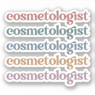 Sticker Cosmetologue Esthéticien Beautician Soins de la pe