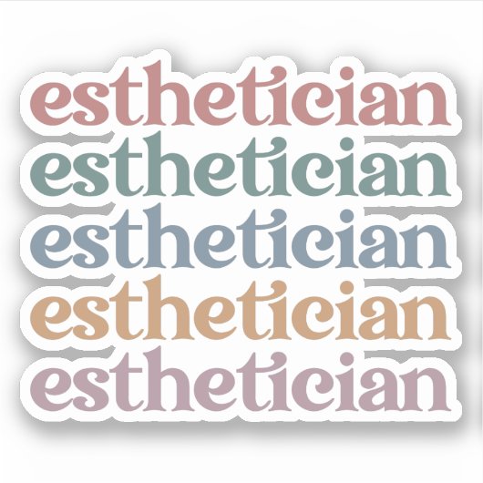 Sticker Cosmetologue esthétique (Devant)