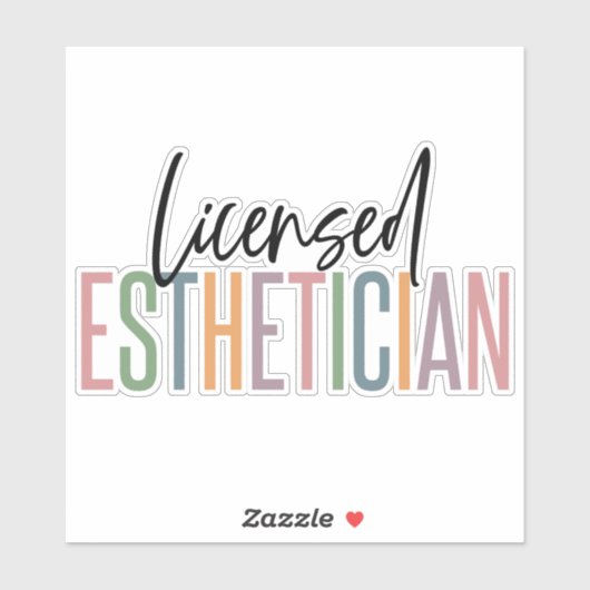 Sticker Cosmetologue esthétique agréé (Feuille)