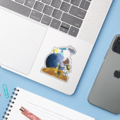 Sticker cosmos (Ordinateur portable avec iPhone)