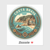 Sticker Costa Brava Espagne Insigne d'Art Voyage (Feuille)