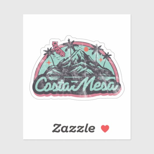 Sticker Costa Mesa, Californie (Feuille)