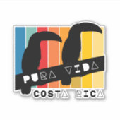 Sticker Costa Rica Coloré Toucan Pura Vida (Devant)